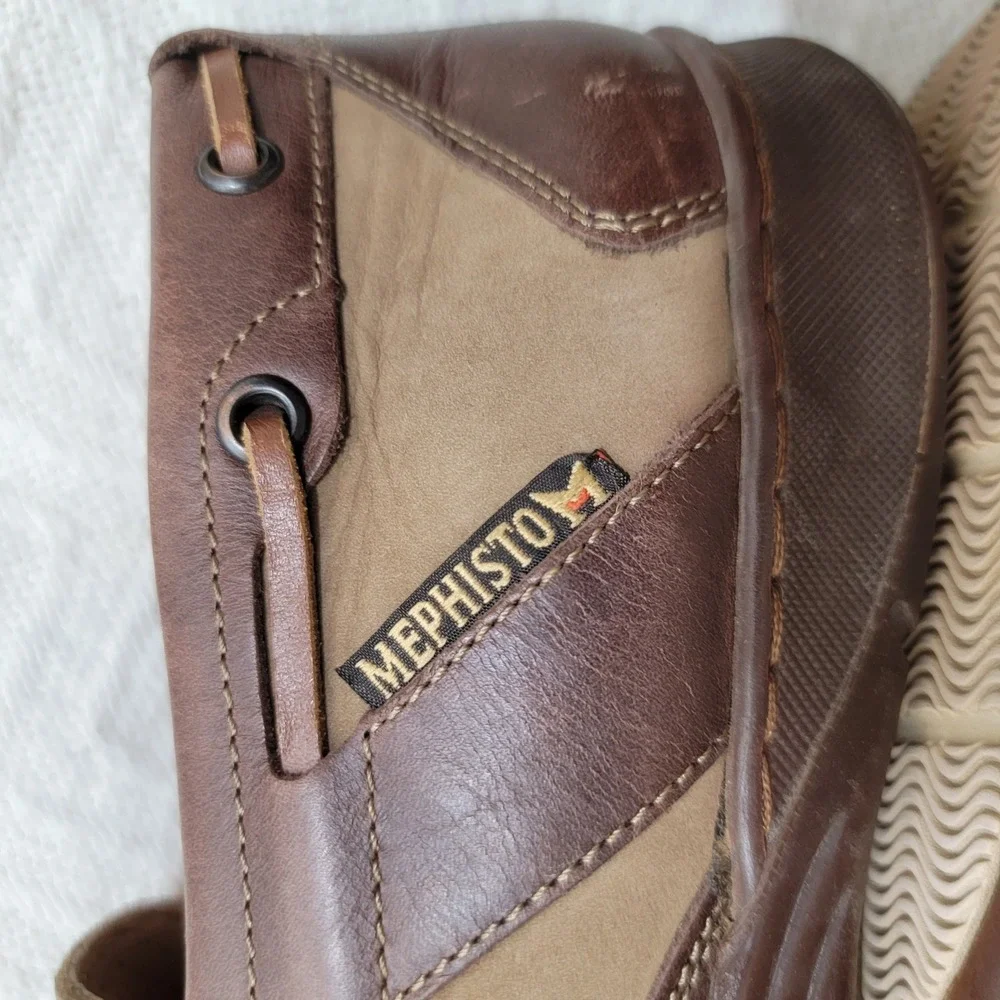Mephisto Spinnaker Leather-Suede Two Tone Boat Shoes‎ Sz 10.5 US Air Relax